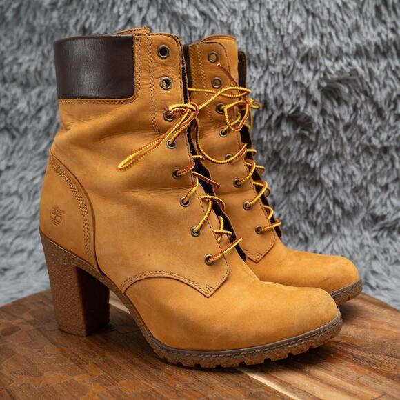Women's Timberland GLANCY 6" Boots, Wheat Nubuck TB08715A 231 Size 10 - Picture 1 of 10